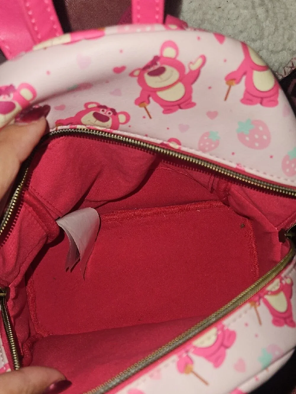 Loungefly Pink Lotso Mini Backpack